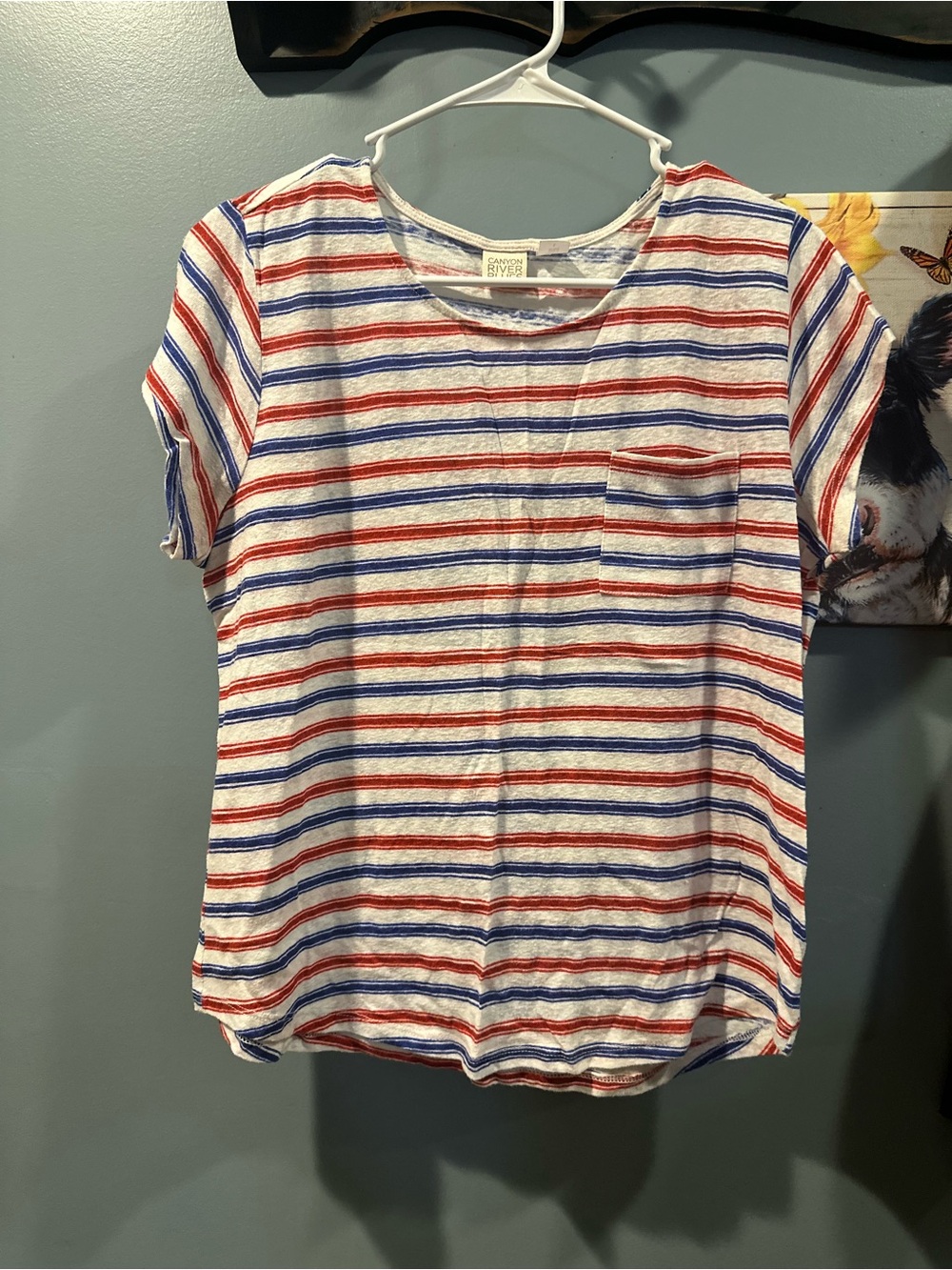 Canyon River Blues Red, Blue & White Striped Pocket Tee